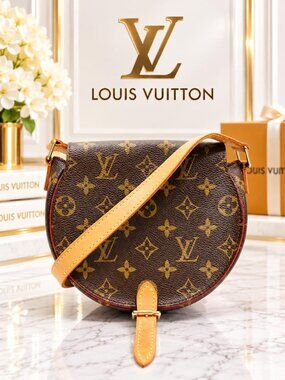 Authentic Louis Vuitton Tambourin Monogram Canvas Crossbody/Shoulder Bag Vintage